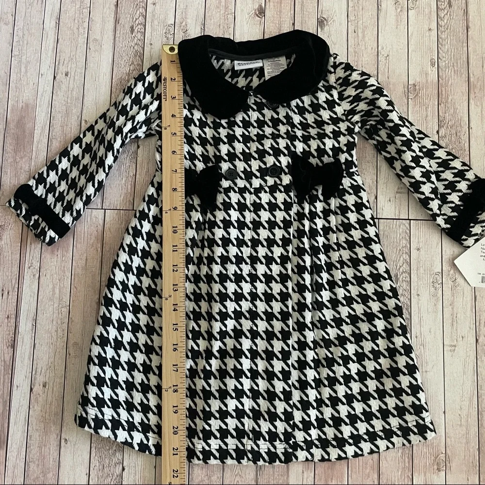 Blueberi Boulevard Youth baby Girls size 24 months black houndstooth print NWT